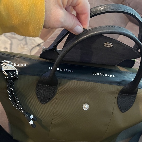 Longchamp Black and Khaki Handbag - Picture 6 of 9